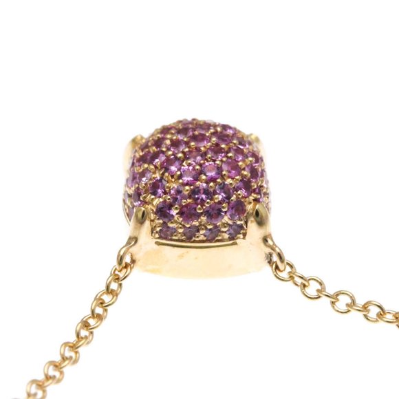 TIFFANY Gold Sapphire Pendant Necklace - Picture 6 of 12